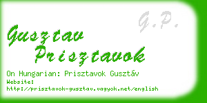 gusztav prisztavok business card