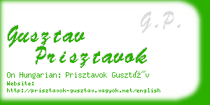 gusztav prisztavok business card